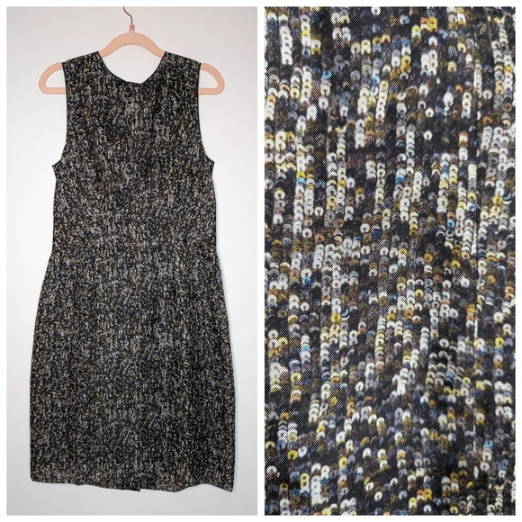 Dolce & Gabanna Midi  Sheath Dress EU 46/US M Acetate Sequin Print Silk - Picture 1 of 17